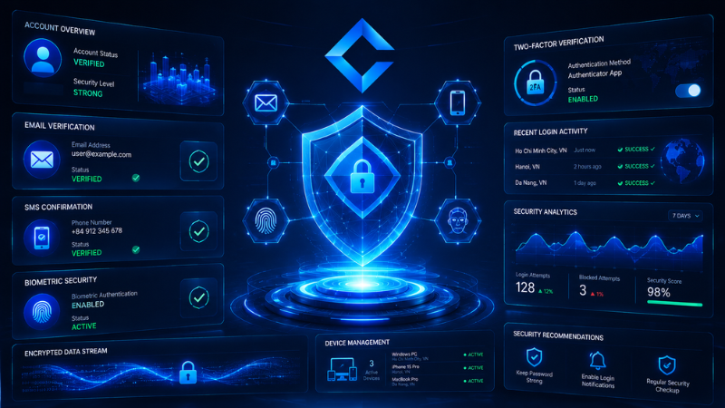 Giao diện đăng ký c168 holographic hiển thị patch notes, pick rate và ban rate trên nền tảng C168